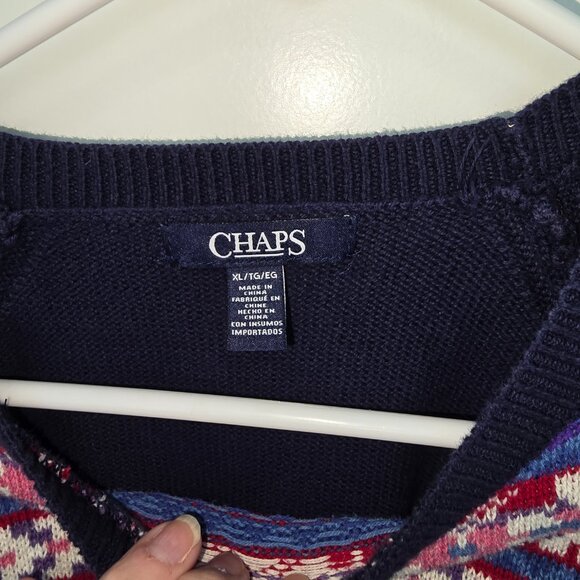 Chaps Sweater Fair Isle - Picture 5 of 5